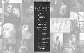 【S670】中文版Infinite无限黑白photoshop面板