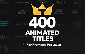 【F10】AE模板+Premiere预设：400个文字标题字幕排版动画