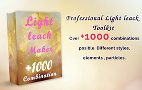 【F39】AE模板1000多种光线漏光闪现效果Ultimate Light Leak Maker