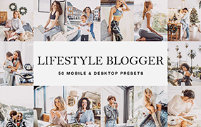 【P848】夏季干净通透人像LR预设+LUT预设 Lifestyle Blogger Presets & LUTs