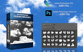 【S450】高分辨率白云云彩笔刷 Clouds Brushes