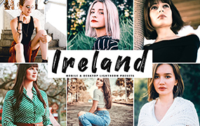 【P858】复古褪色胶片人像LR/PS/手机LR预设 Ireland Lightroom Presets