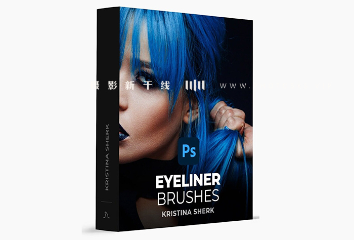 【S406】眼线PS笔刷+PS视频教程 SharkPixel Kristina Sherk – Eyeliner Brushes