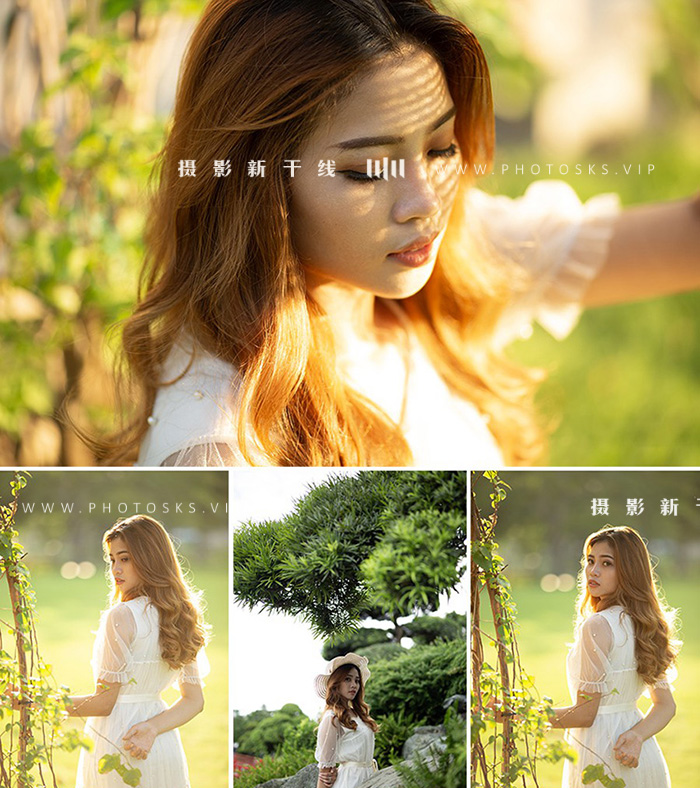 【M411】8张户外小清新美女写真人像摄影RAW原图素材-CR2格式