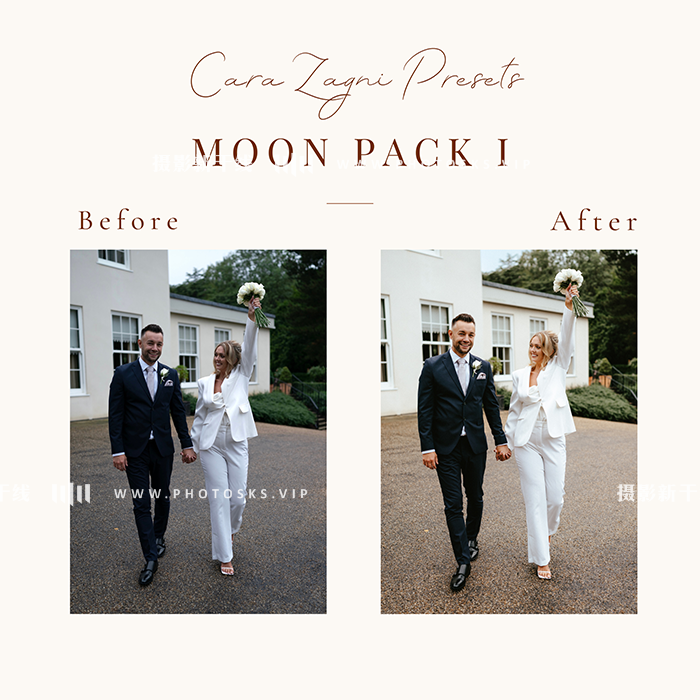 【P1257】婚礼摄影师 Cara 清新婚礼预设Moon Pack I