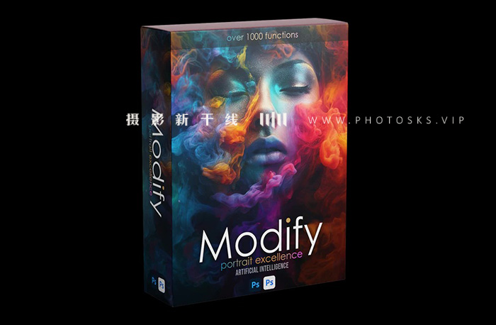 【S469】 AI人工智能人像修饰扩展面板汉化版 Pix Space AI Modify Retouch Panel 支持Win+m1 磨皮美妆滤镜，雨雪特效