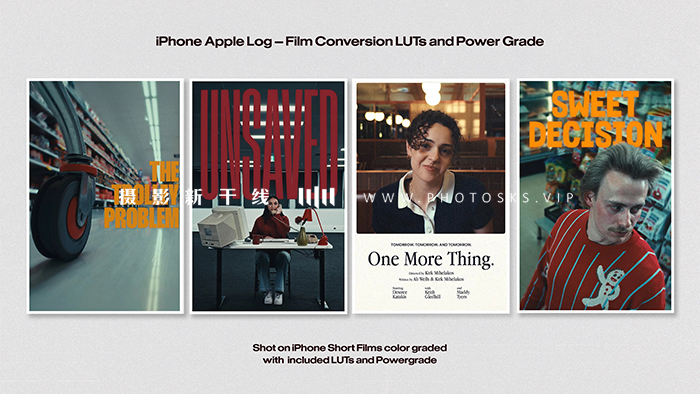【F304】Apple iPhone苹果手机电影感LOG视频LUTs调色预设